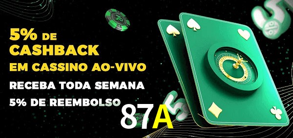 Promoções do cassino ao Vivo 87A